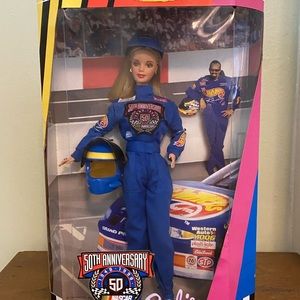 New in box 50th Anniversary NASCAR Barbie